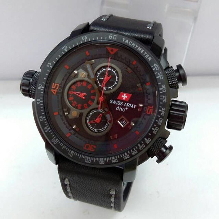 HOT DEALS JAM SWISS ARMY ORIGINAL SA2280 BODI BLACK GARANSI RESMI