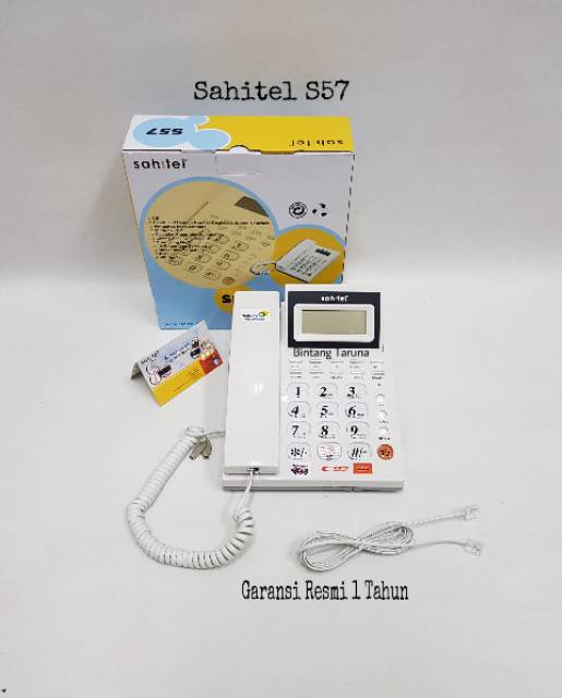 Telepon Kabel Sahitel S-57 Pesawat Telepon Sahitel S57 (Putih)