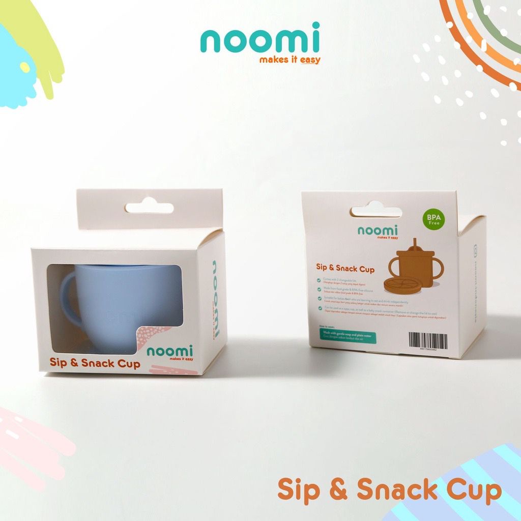 Noomi Silicone 2in1 Sip &amp; Snack Cup Cangkir Silikon Minuman &amp; Cemilan