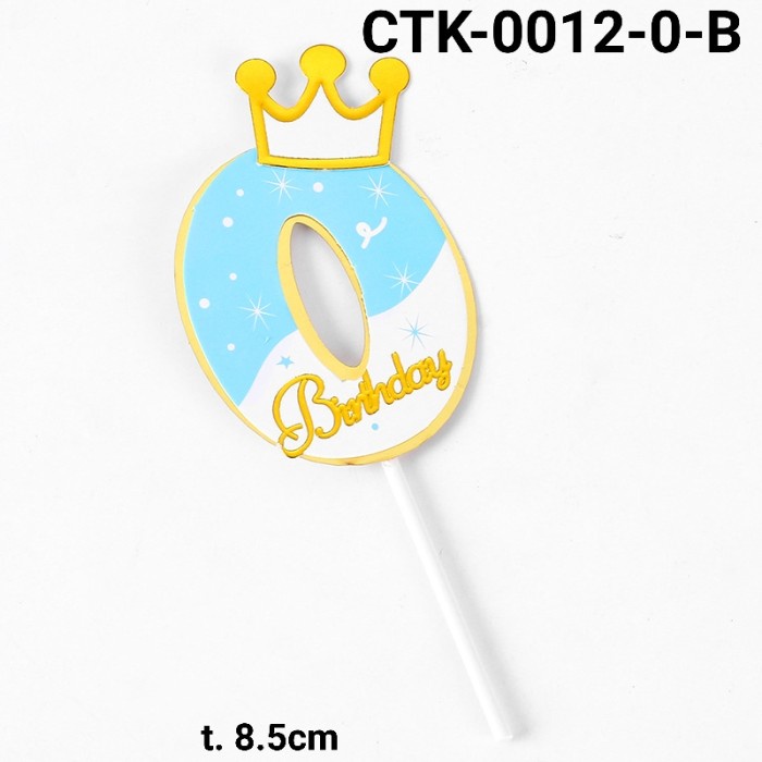 

GR-CTK-0012 TOPPER KERTAS HIASAN KUE HAPPY BIRTHDAY ANGKA PINK BIRU PROMO TERBARU