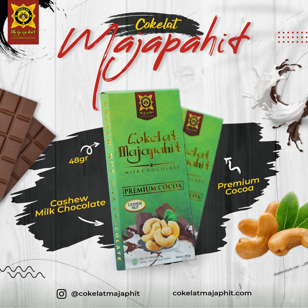 

Cokelat Batang/Cokelat Batangan/ Coklat Batangan/Cokelat Majapahit 48 gr Mede/Mente/Cashew