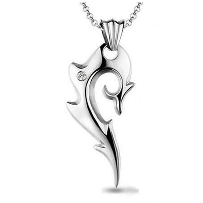 European and American Skull Stainless Steel Necklace Male Flame Pendant Pendant Sweater Chain Small Jewelry