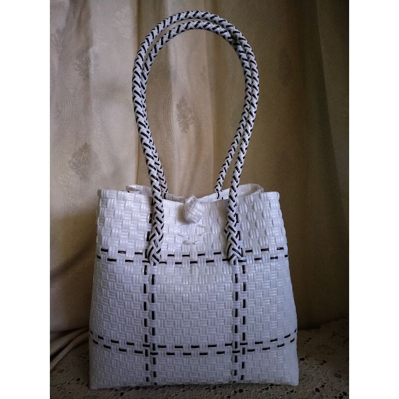 TAS ANYAM JALI / tas anyam motif/ tas anyam tali panjang/ tas anyam murah