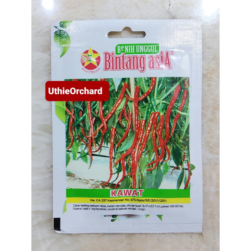Benih Bintang Asia - Cabe Keriting Kawat Kemasan 1 gr