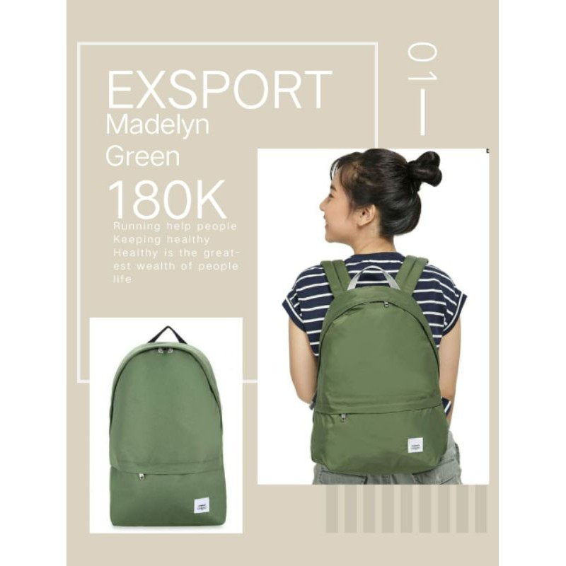 tas ransel warna hijau