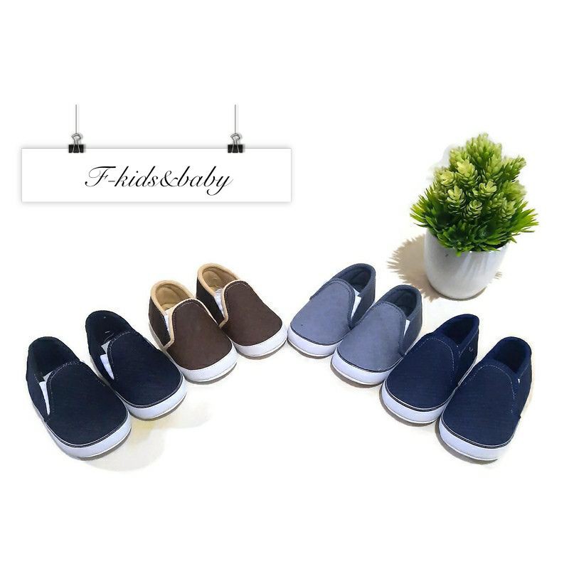 Fkids&amp;baby - sepatu bayi prewalker / boy baby shoes - SLIP ON DNM