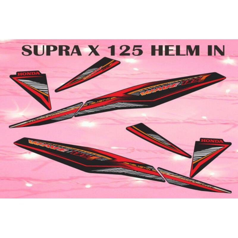 STIKER STRIPING MOTOR SUPRA X 125 HELM IN