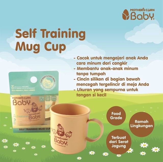 MOTHER’S CORN / Mothers Corn / Motherscorn Self Training Mug Cup (Gelas Cangkir Minum Anak Bayi)