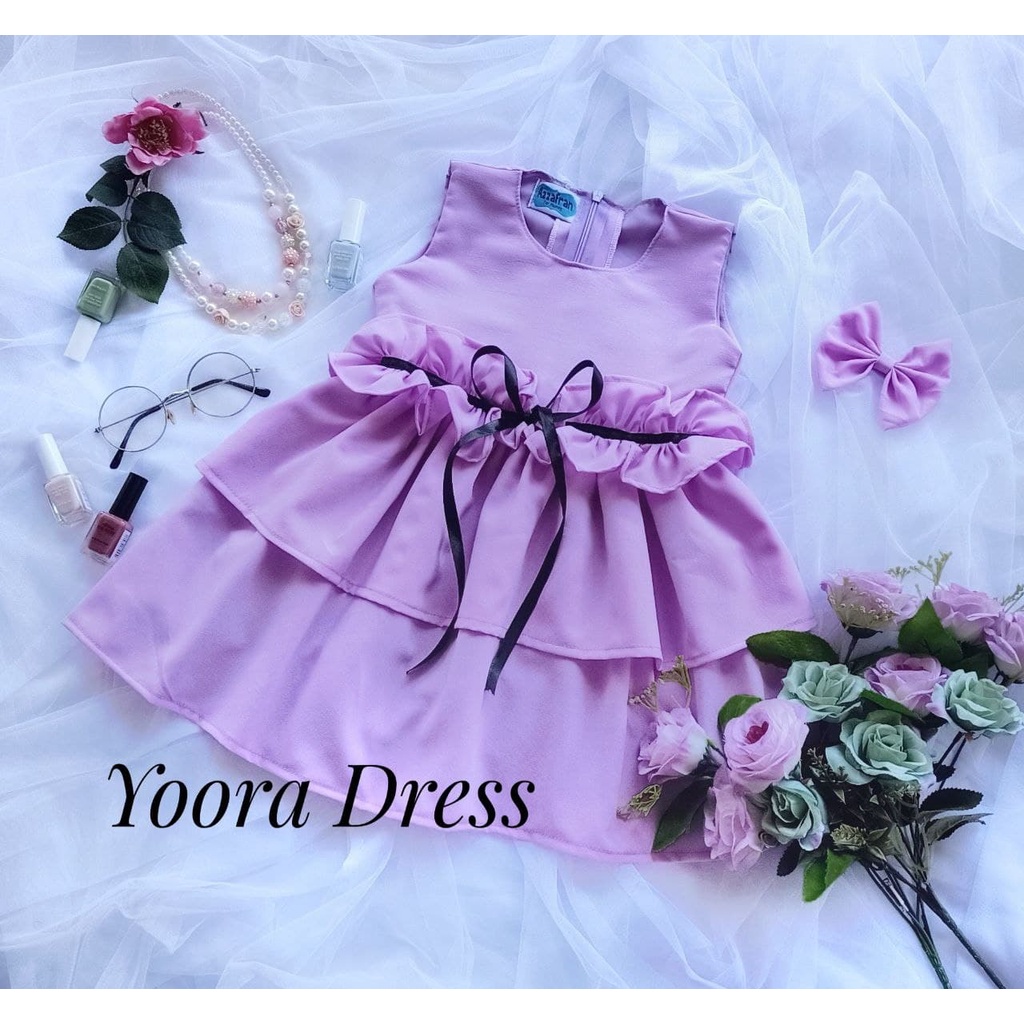 DRESS YORAA /DRESS WARNA LILAC TERBARU/DRESS MINI CANTIK/DRESS MODEL KEKINIAN/DRESS SIMPEL/DRESS MUR
