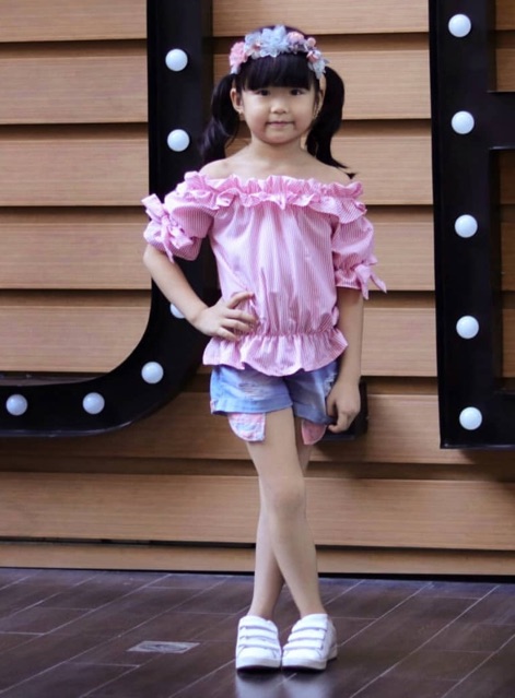 Sabrina flower bell bahan katun untuk anak usia 2-6 tahun nablfashion