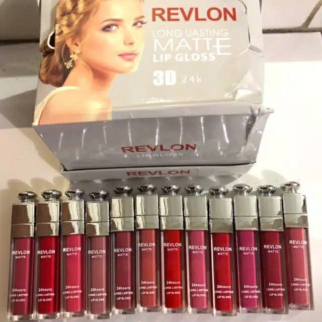 SILVER LIP GLOS / LIPGLOSS / LIPSTIK REVLON 3D MATTE LONG LASTING 24H