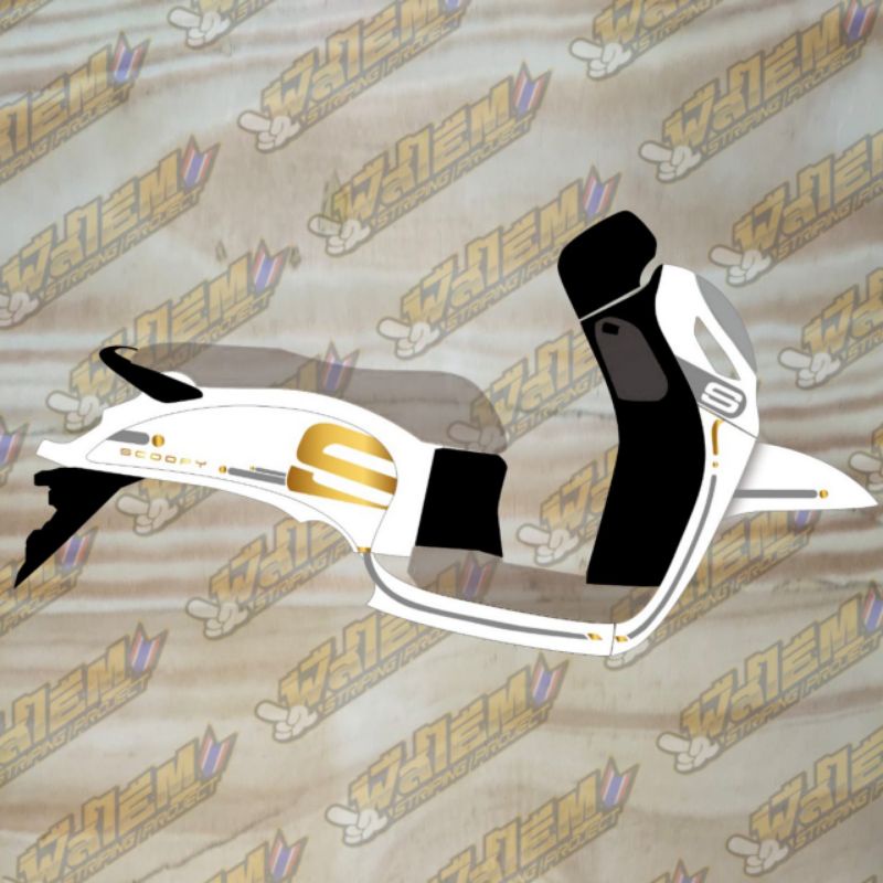 STRIPING STICKER MOTOR SCOOPY 2021 TRANSPARAN