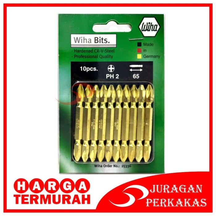 CUCI GUDANG - MATA OBENG ANGIN PH2 PLUS PLUS SET 10 PCS WIHA GERMANY