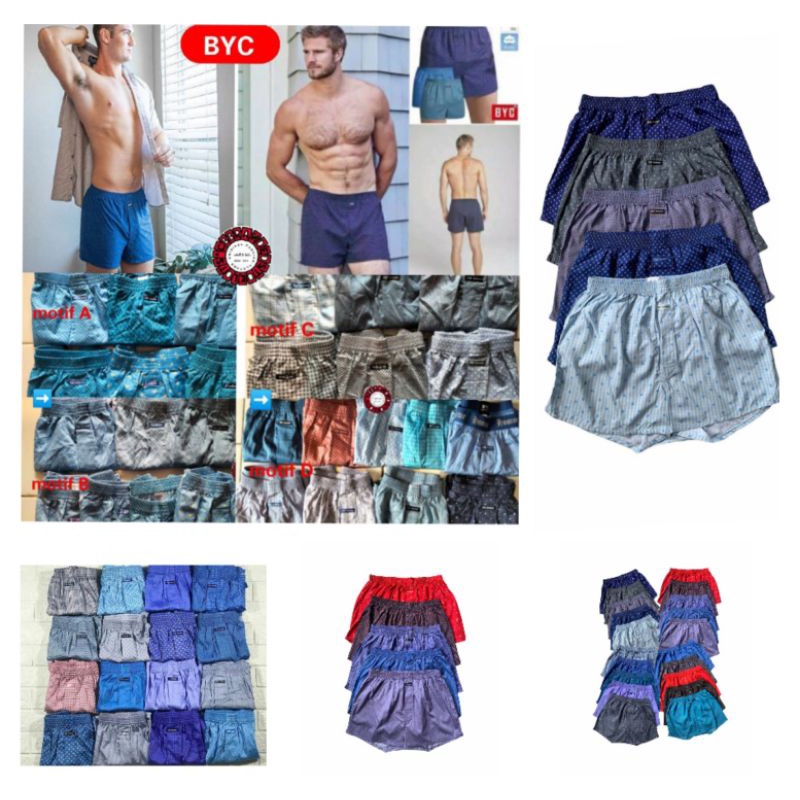 BYC Mens Underwear Cotton woven Boxer Korean Brands Unisex Original