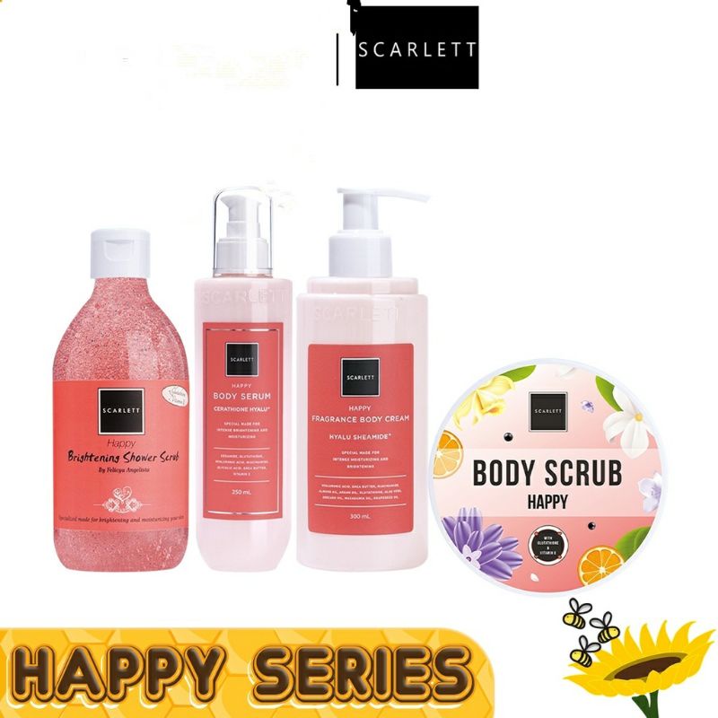 HAPPY SERIES SCARLETT WHITENING PAKET PEMUTIH BADAN BPOM ORIGINAL