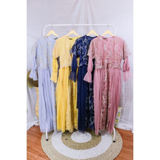 Gamis Ratu Brukat tile dot