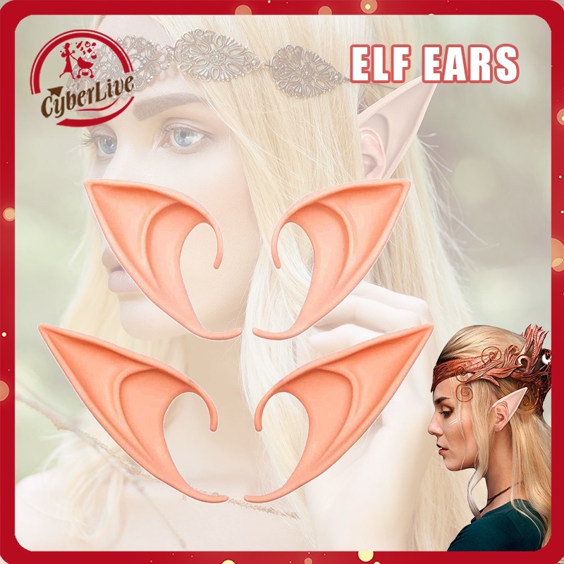 1 pasang Telinga Elf Kuping Palsu Elf Ears Aksesoris Cosplay