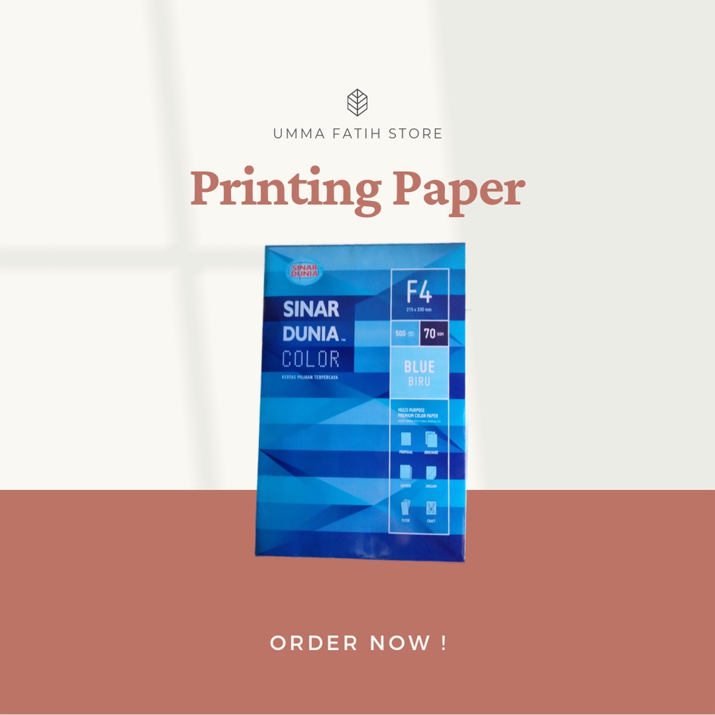 

Kertas Print Ukuran F4 Warna Biru