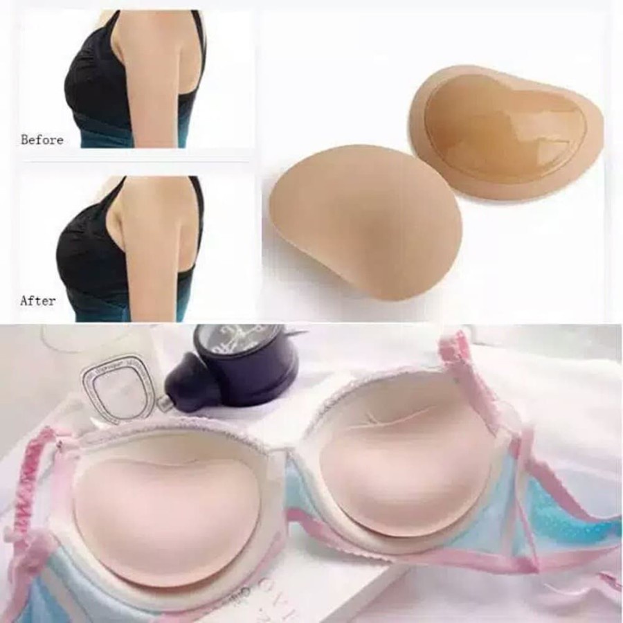 HS Busa Bra Sticky Gel Silicone Foam Magic Push Up Pads Bra bikini