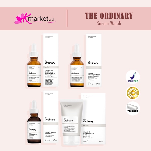 THE ORDINARY Vitamin C Suspension 30% in Silicone | Buffet Peptide |Caffeine Solution | Rose Hip Seed Oil 30ml