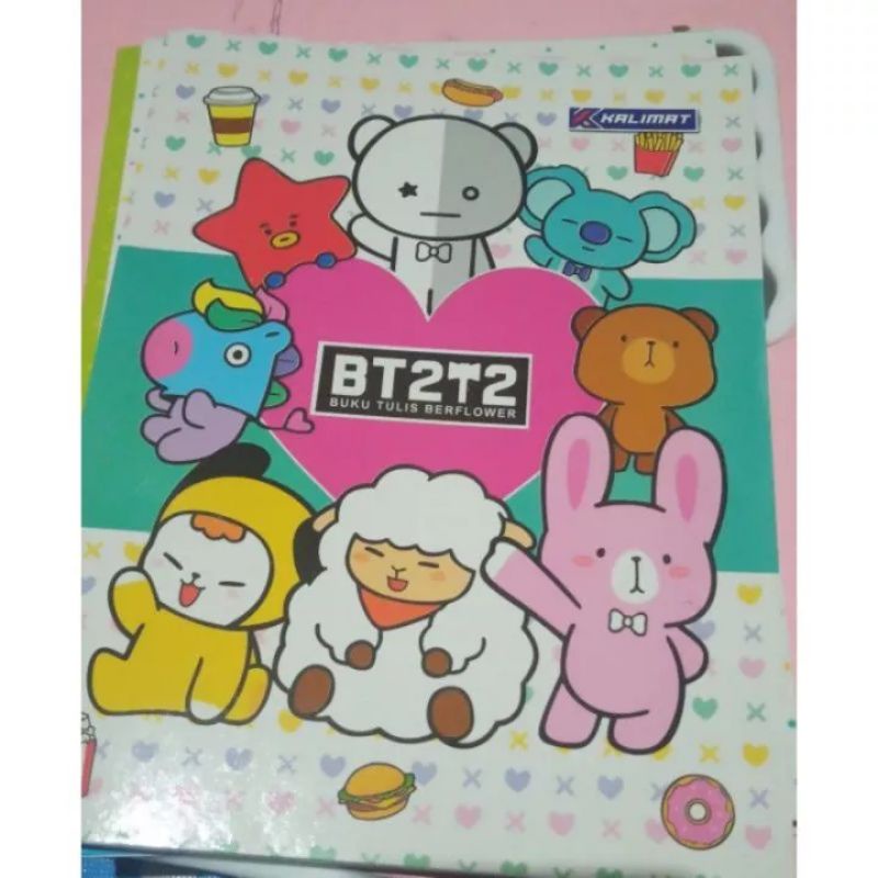 Buku Tulis isi 58 Motif BTS/BT21
