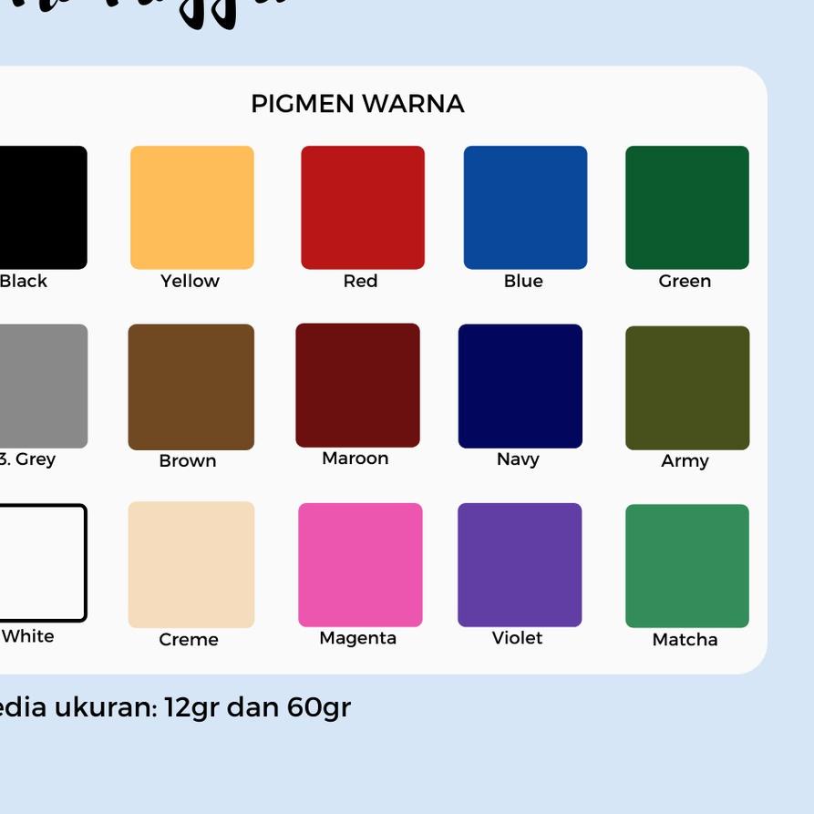 

「Original」 Pigmen 60gr Besar Pewarna Sablon Cat Tembok Clay Semen Slime Squishy Basis Air Pigment Pewarna Pigment Color Colour Bundle Slime Waterbased Tie Dye Pigment Drawing Warna Warni Air Cair Cairan Liquid Paint Kerajinan Prakarya Crafting Tri Tunggal