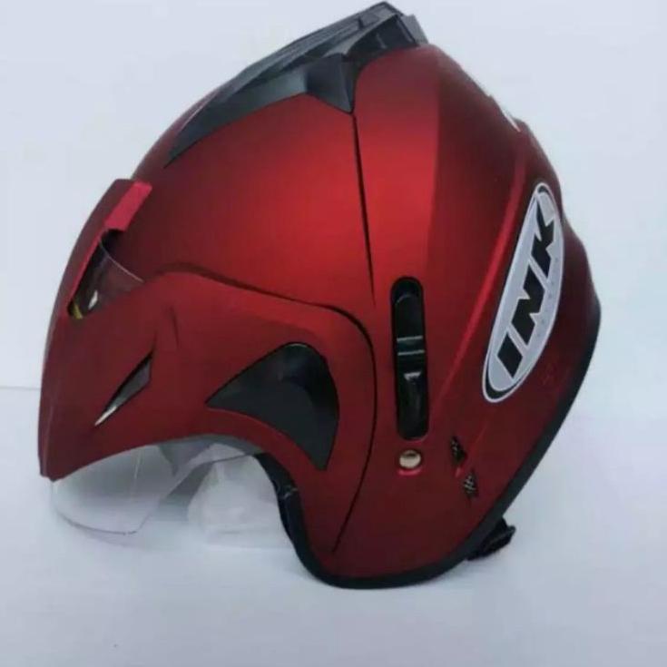 Terbaik.. HELM INK JP8 DOBEL KACA DOUBLE VISOR ORI FNK SNI