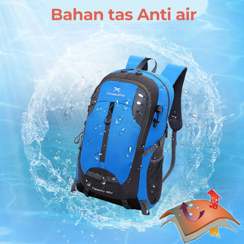 Highland Tas Ransel Pria Backpack Tas Ransel Sekolah Kerja Tas Ransel Laptop Tas Ransel Gunung 40L Outdoor Travel TR112