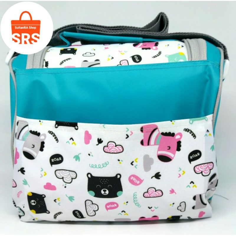 Kiddy Cooler Bag Asi + Ice Gel 200 gram 24x20x16cm / Tas Penyimpan ASI / Baby Coller Bag Bayi 5035