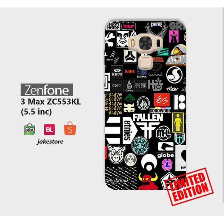 Download Limited Case Asus Zenfone 3 Max Zc553kl Skateboard Sticker Cover Hard Shopee Indonesia PSD Mockup Templates