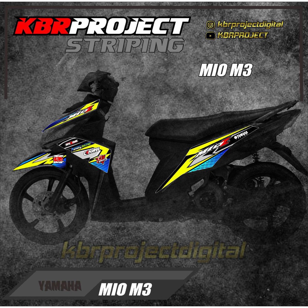 Jual Cod Striping Mio M3 Z Stiker Variasi List Motor Motif Racing Indonesia Shopee Indonesia