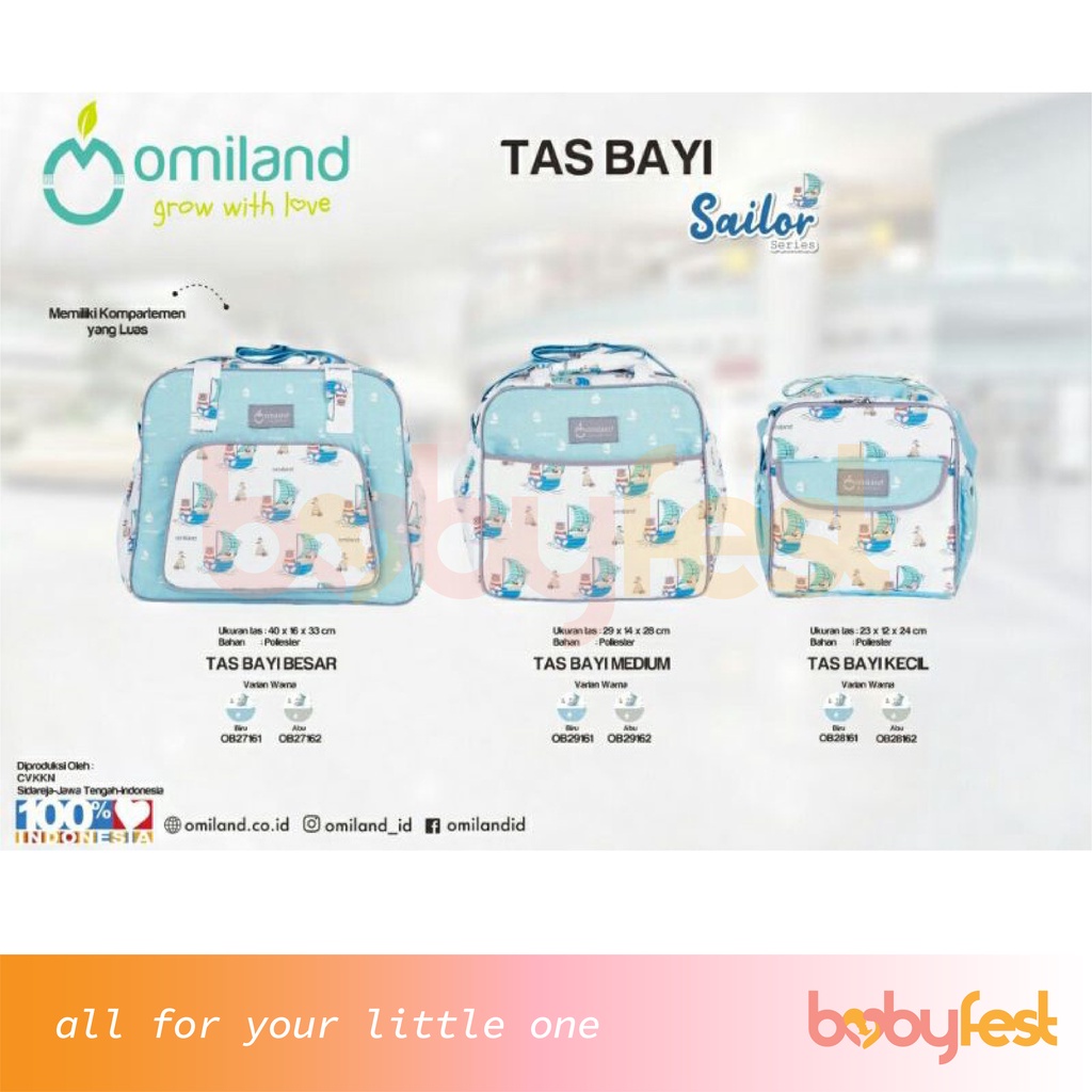 Omiland  Sailor Series Tas Gendongan Sleeping Bag Bantal Guling