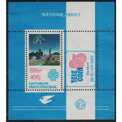 

Perangko Filateli I110 Indonesia MNH Souvenir Sheet 26.10.1983 TELECOM '83