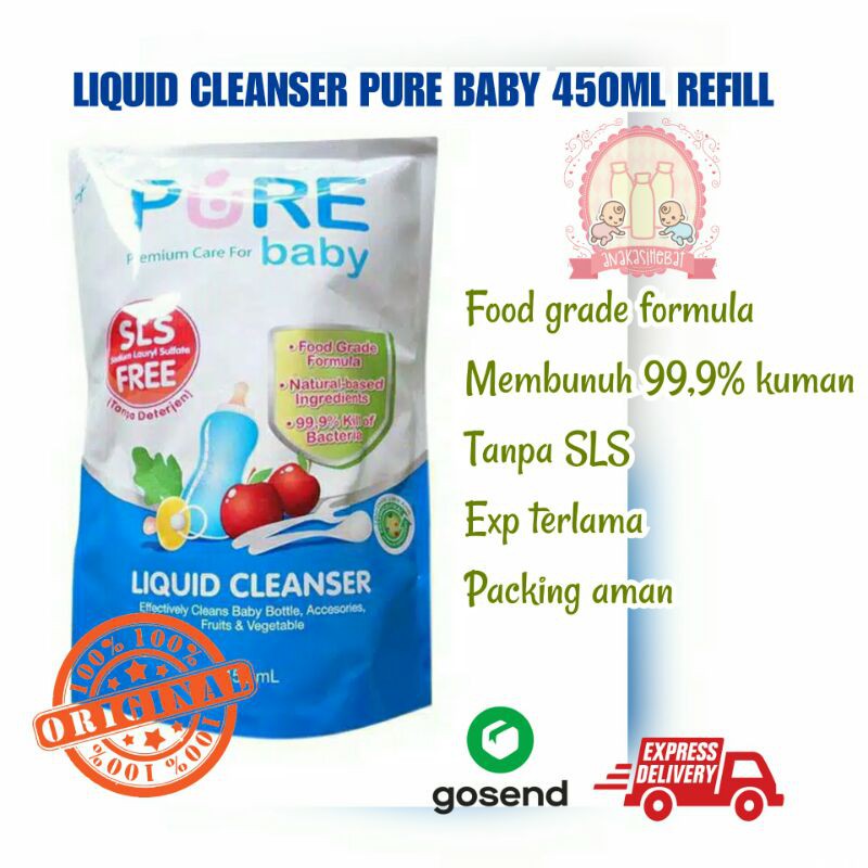 SABUN BOTOL BAYI - PUREBB LIQUID CLEANSER REFILL 450ML- SABUN CUCI BOTOL BAYI