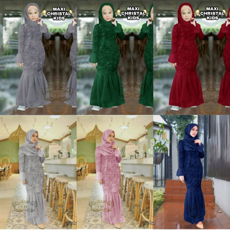 MAXI CHRISTALIA UKURAN M/L/XL /ANAK 7-9 THN GOOD QUALITY