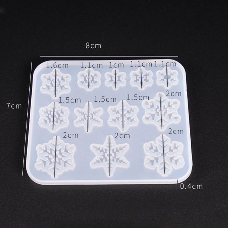 Siy Cetakan Resin Uv Bentuk Snowflake Bahan Silikon Untuk Membuat Perhiasan Diy