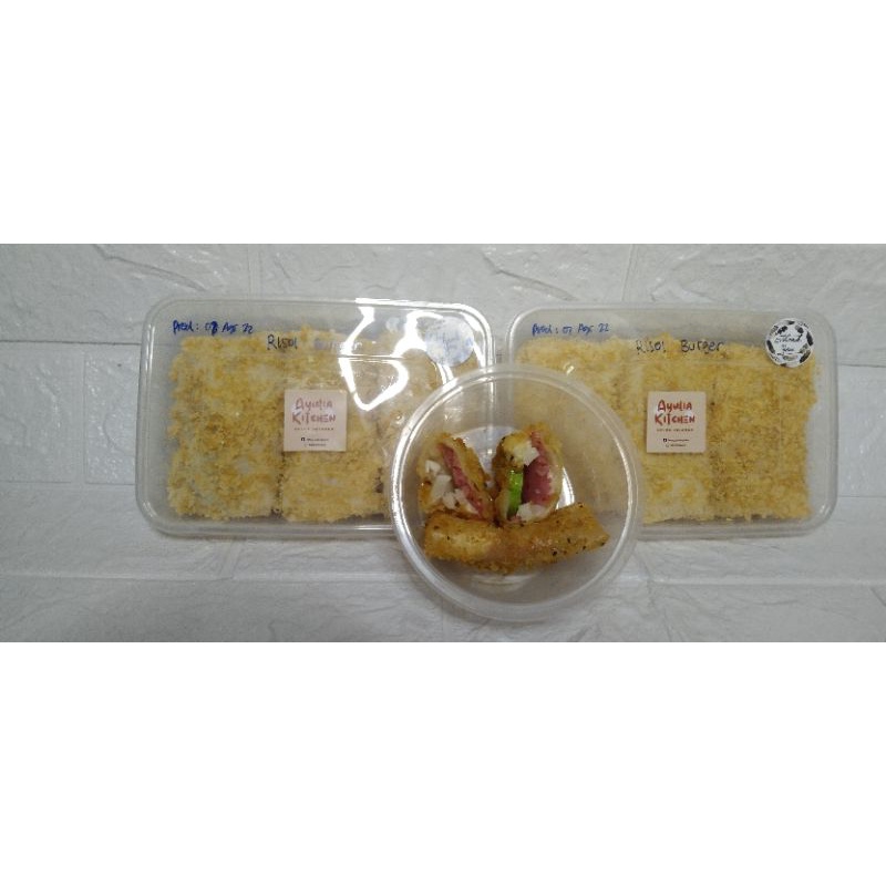 

risol frozen burger pedas isi 6