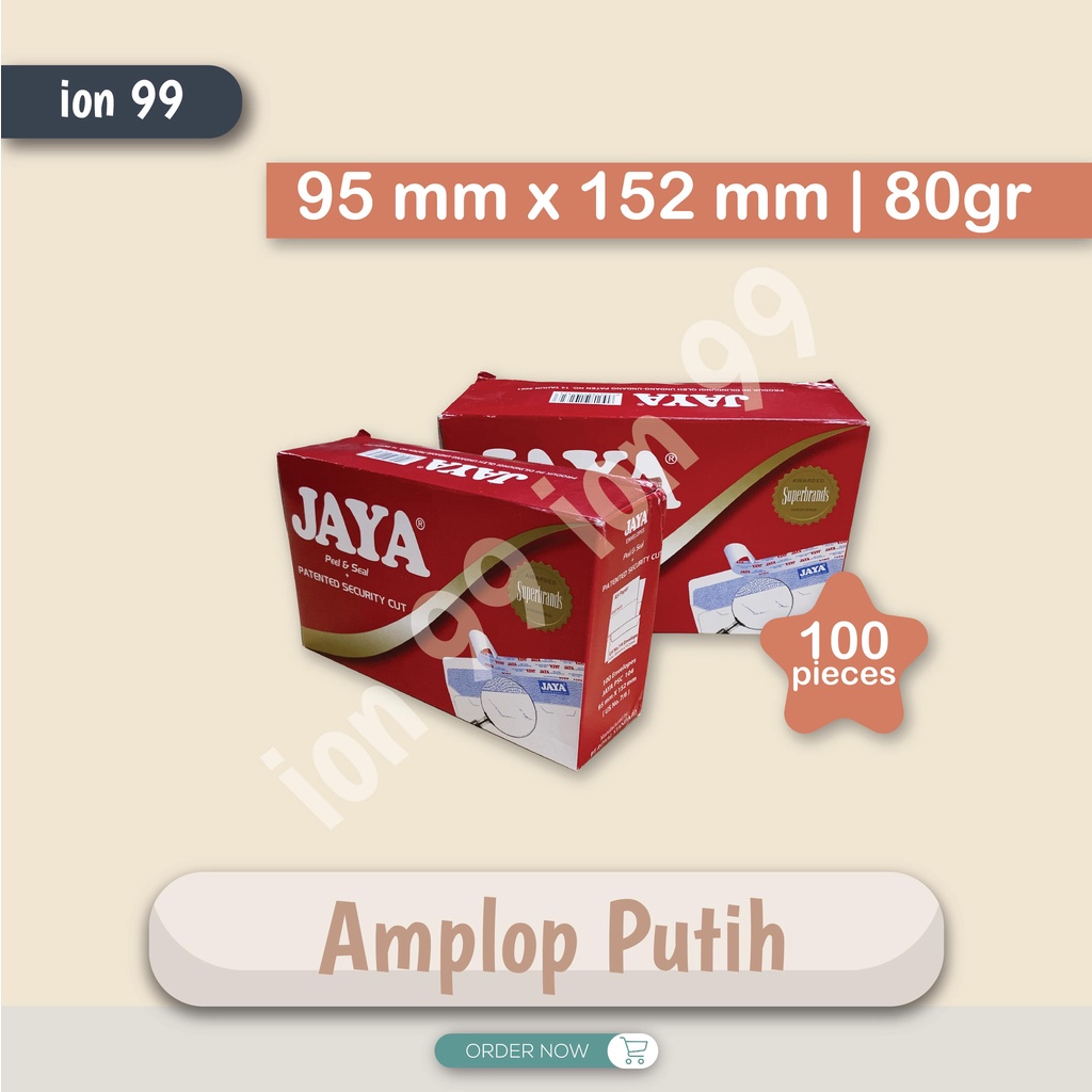 

Amplop Putih Jaya 104 - 95 mm x 152 mm 80gr