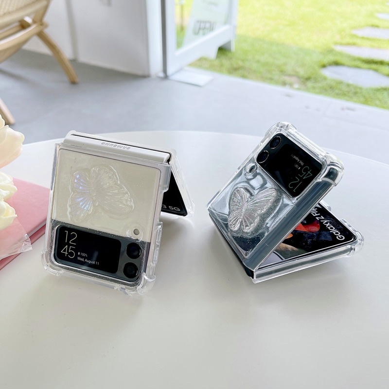 Butterfly Glitter Case Z Fold6 Z Flip 6  Z Fold 5 Z FLip 5 ZFlip6 Zflip5 Zfold5 Zfold 4 Zflip 4 3 Zfold 2 Zflip3 Zflip2 Z Flip Fold Casing