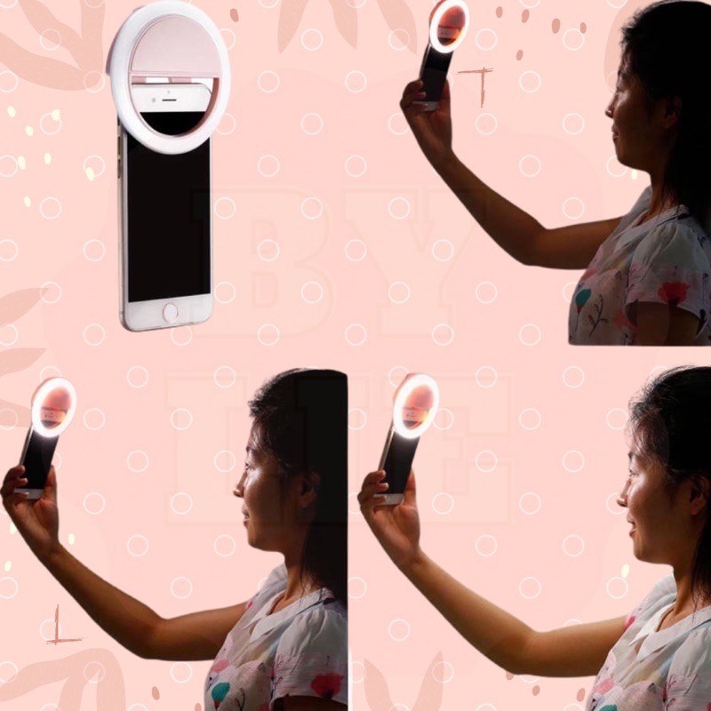 Ring Light LED Mini lampu Selfie Bulat Untuk Kamera Power 3 WATT 250mAh