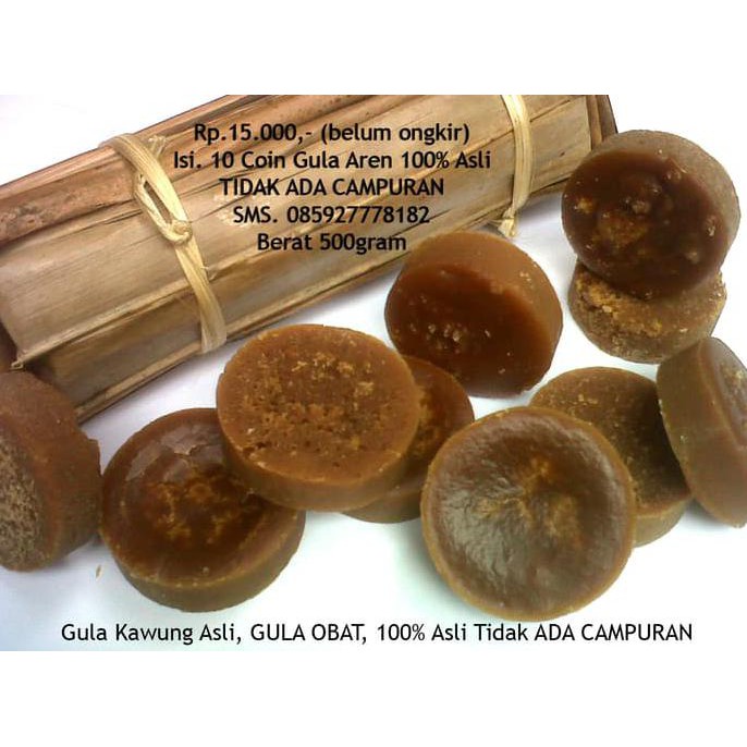 

BEST SELLER GULA AREN (KAWUNG) 100% ASLI TIDAK ADA CAMPURAN/BAHAN PENGAWET