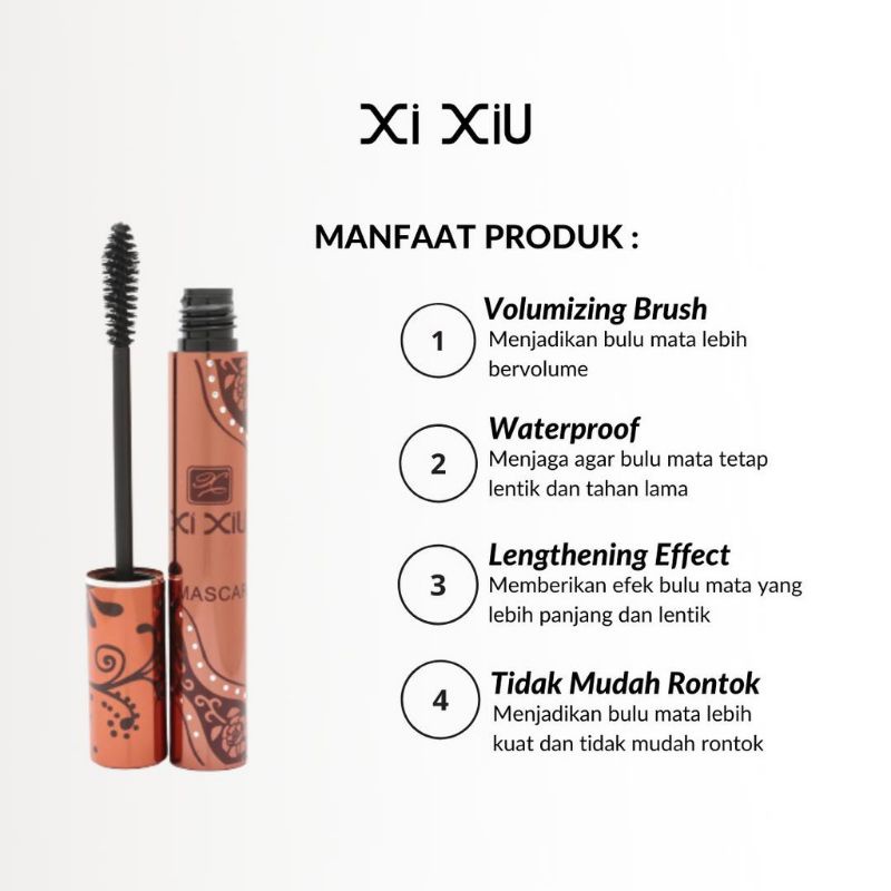 xi xiu black mascara volumizing - xixiu black mascara volume - xi xiu maskara - xi xiu black maskara volume - mascara waterproof - maskara waterproof - xixiu black maskara volumizing