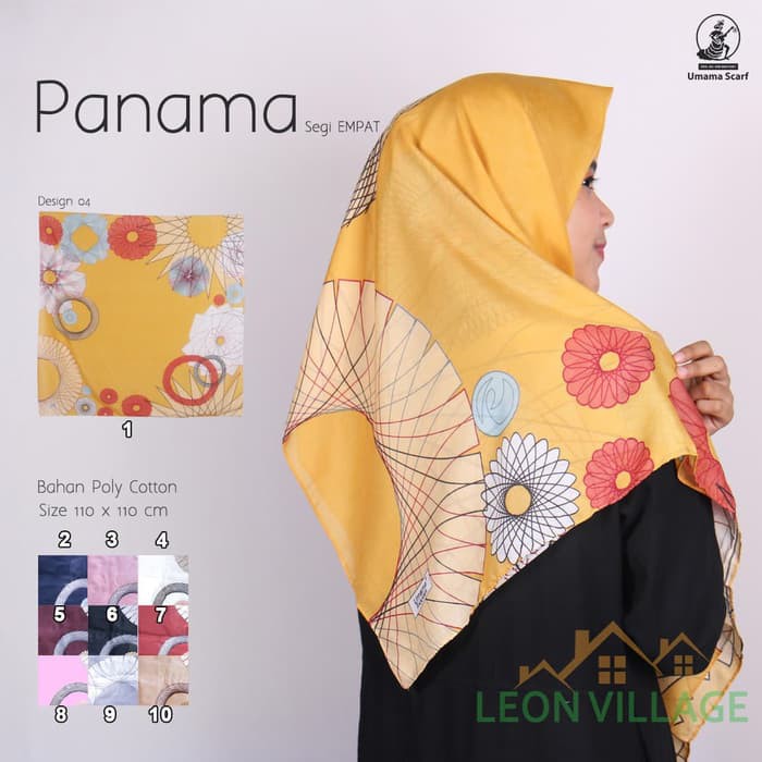 Kerudung PANAMA D4 UMAMA Hijab Jilbab Segi Empat Motif