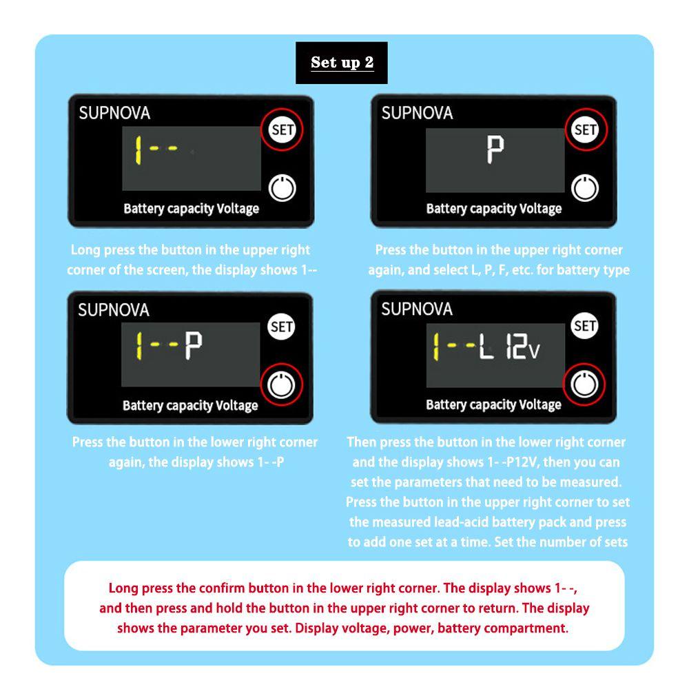 Indikator Kapasitas SOLIGHTER High Quality Voltmeter Mobil Motor Lead Acid