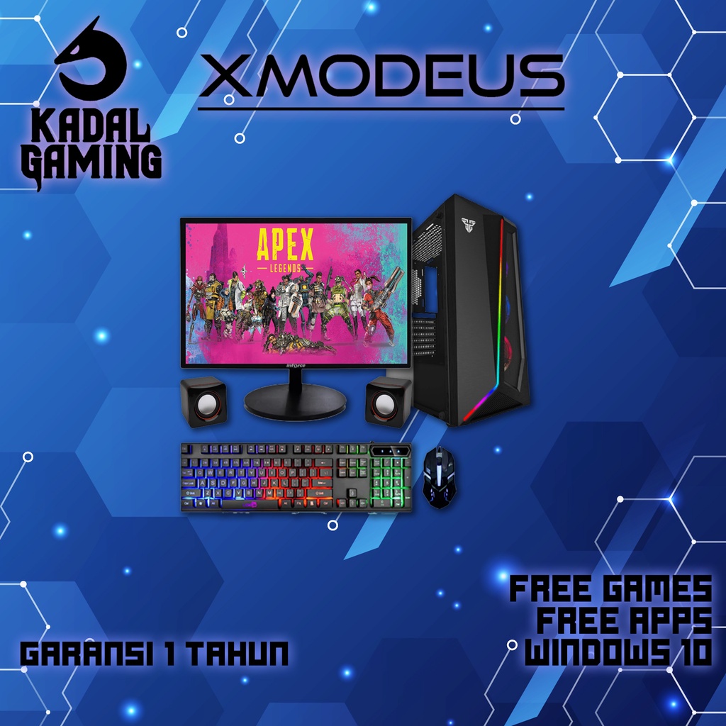 XMODEUS PRO - Paket Fullset Komputer PC Gaming Intel Core i5 3470 VGA Nvidia GTX 750TI 4GB 8GB RAM Gaming Desain Client Server bukan 750ti