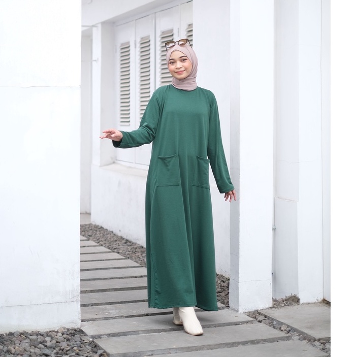 MAXI DRESS POLOS BUSUI FRIENDLY / HOMEY BASIC Gamis DRESS