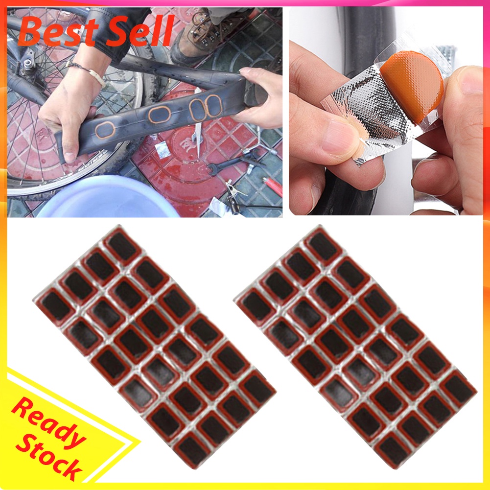 48pcs Round Bicycle Tire Repair Rubber Patches without Glue Self Adhesive