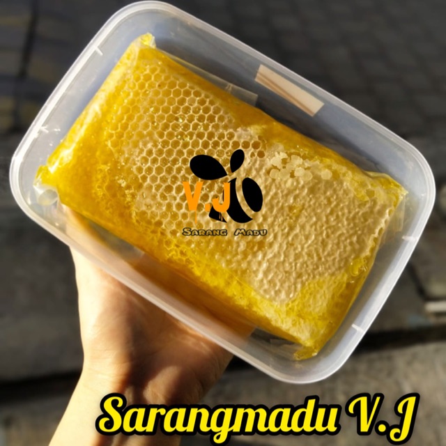 MADU SARANG ASLI MURNI 100% PREMIUM BESAR dengan sarangnya.(TANPA CAMPURAN APAPUN).