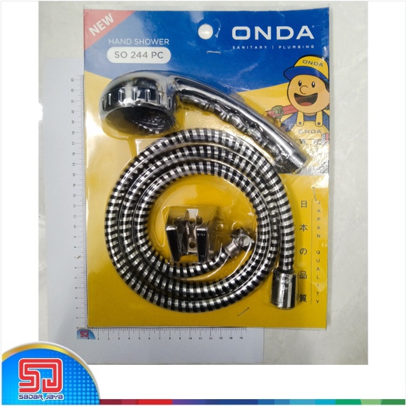 ONDA SO 244 PC Hand Shower Mandi Pancuran Sower Spray 1/2&quot; Chrome