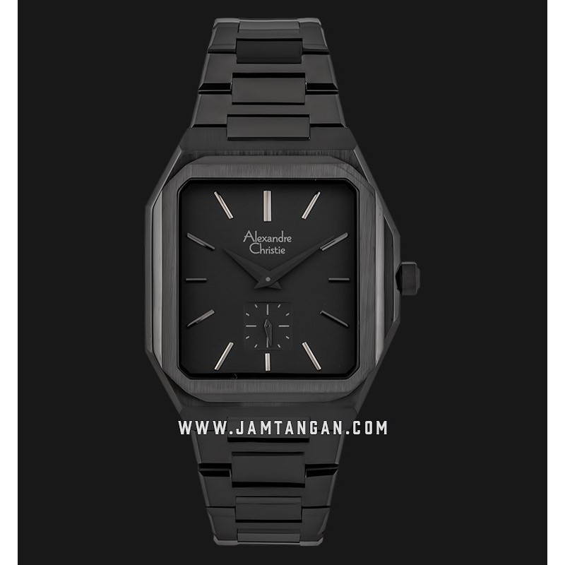 Alexandre Christie AC 8601 MS BIGGR Men Black Dial Grey Stainless Steel Strap